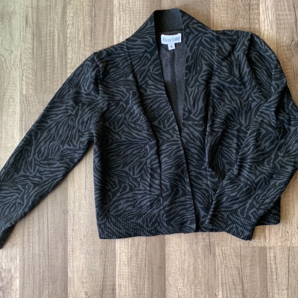 Marvin Richards grey cropped cardigan